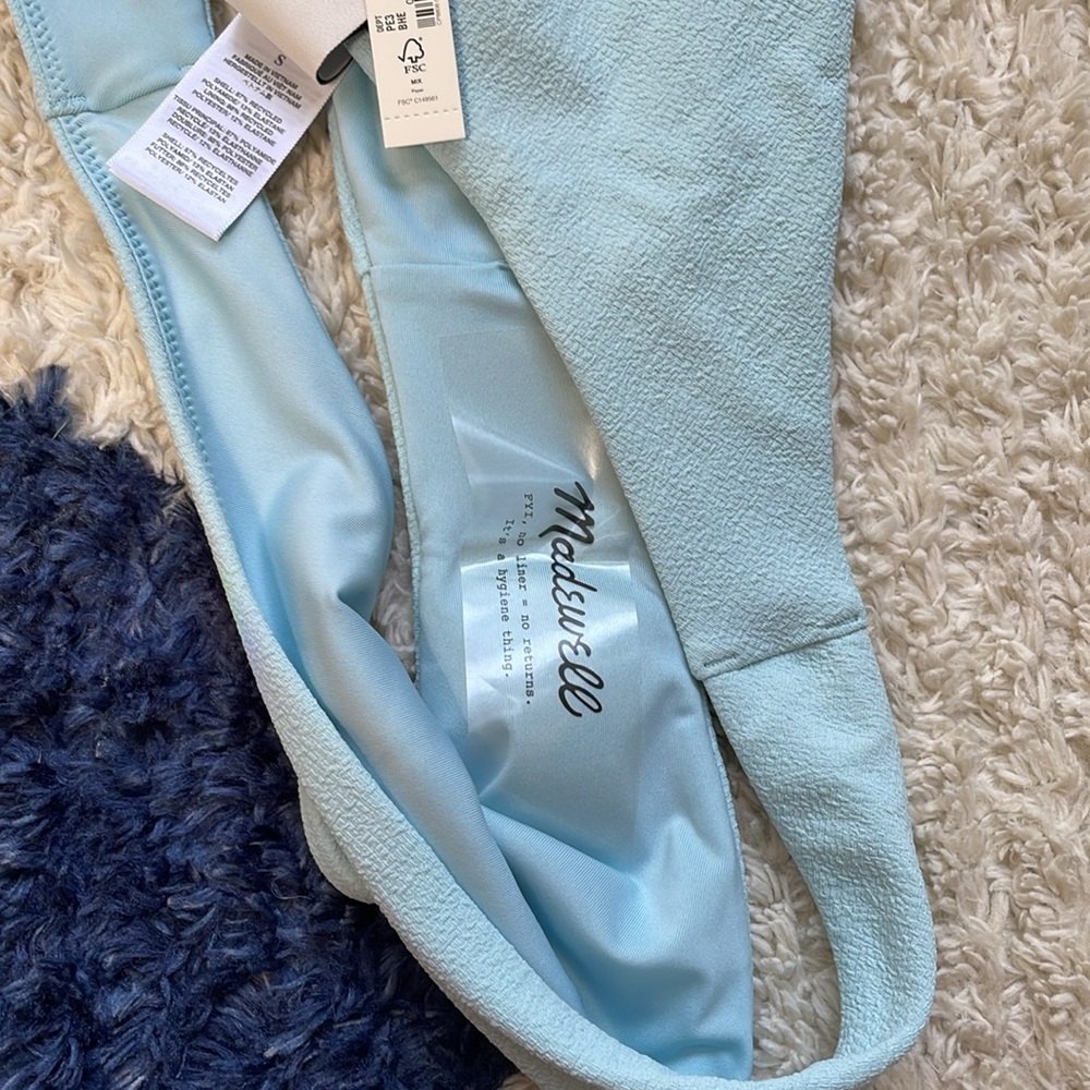 NWT Madewell Mid-Rise Bikini Bottom in Blue Heron - Picture 8 of 9